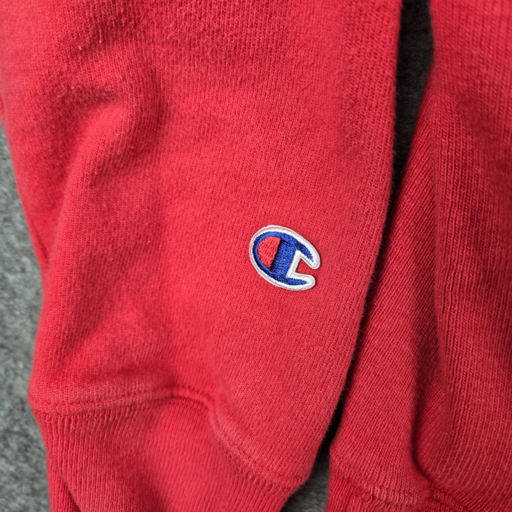 Champion Hooded Sweat Shirt Reverse Weave Womens 2X Large Red Vintage 90s Y2K - Picture 8 of 8